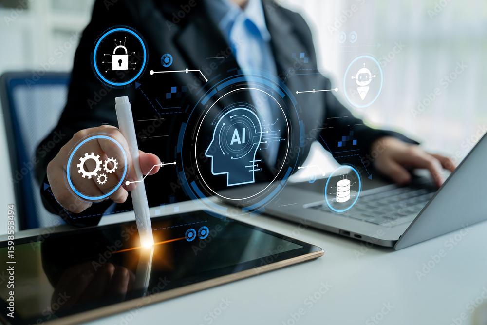 Poster ai security and data ecosystem integrate ai, data, and security into one connected system for automa