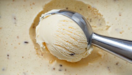 Scoop takes ice cream from container