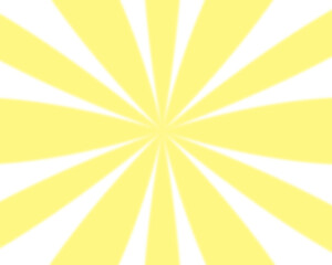 Vibrant yellow sunburst rays radiating outward from a central point against a stark black background