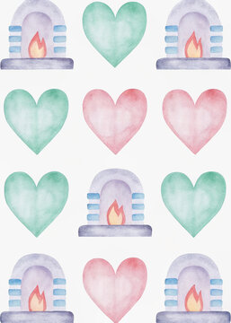 Fondo de corazones pastel