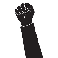 Obraz premium hand fist on a white background