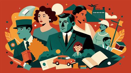 A collage made of vintage photographs and magazine outs representing different events and memories from the past week.. Vector illustration