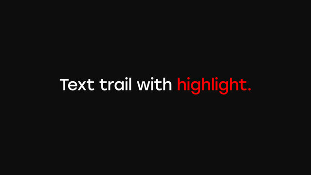 Color Text Trail Highlight