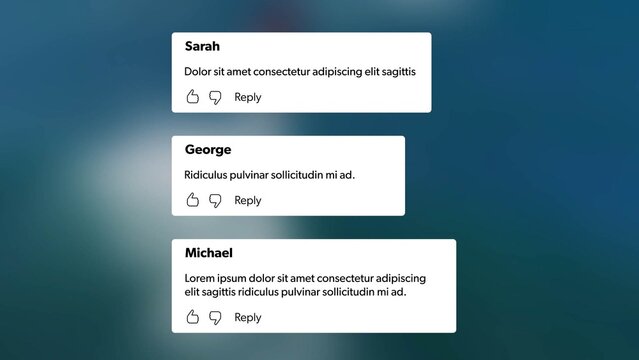 Comment Text Overlay for Social Media