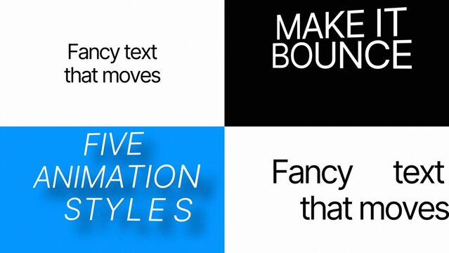 Fancy Text within and Out Movements
