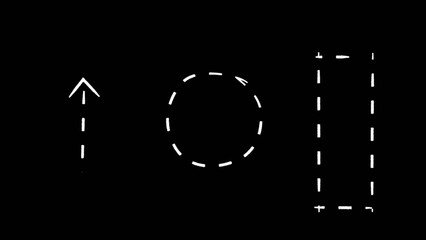 Hand Drawn Dotted Lines and Shapes