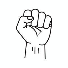 hand fist vector