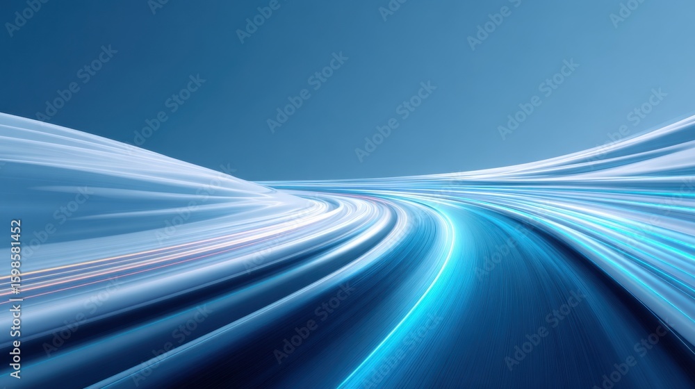 Poster dynamic light trails stretch across a sleek surface, creating a sense of movement and depth. the viv