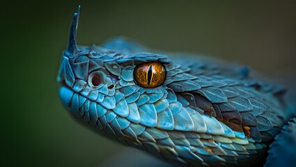 Bush viper snake close up photography of african horned viper reptile wildlife photo