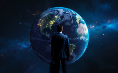 Global business expansion strategy planning and international markets view