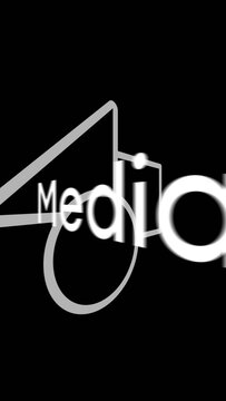 Vertical Angled Media and Text