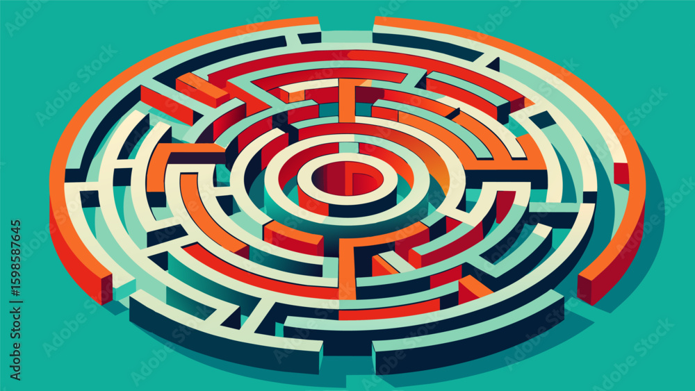 Poster a complex labyrinth is expertly crafted with absolute precision a reflection of the artists intense 