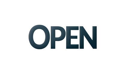 OPEN icon on transparent background 