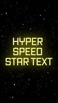Vertical Hyper Speed Star Text