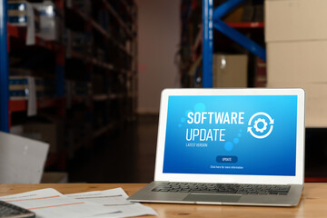 Software update on computer for modish version of device software upgrade