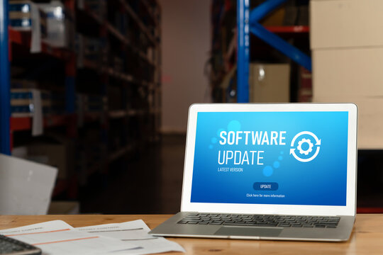 Software update on computer for modish version of device software upgrade - Powered by Adobe