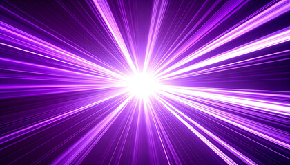 Purple Light Rays Burst Background.