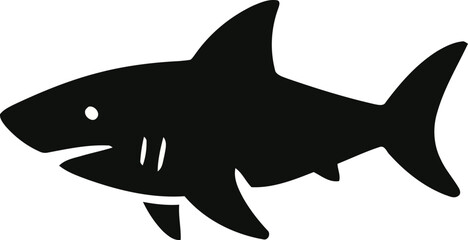 Striking black silhouette of a powerful ocean predator, symbolizing strength and the vast mysteries of marine life.