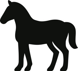 Silhouette of a Standing Horse Elegant Equine Animal Illustration