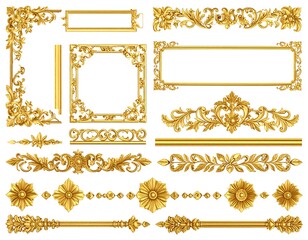 Gold ornate decorative elements