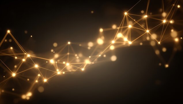 Line of bright yellow lines that are connected to each other