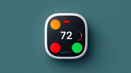 Smart thermostat winter home heating energy efficient temperature control