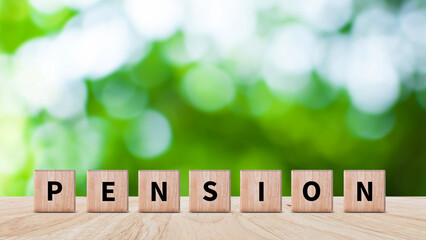 Pension concept, Saving and pension planning, Pension fund, retirement, Future investment, Accumulation of pension contributions. Loan portfolio growth.