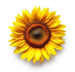 A Vibrant Sunflower Displaying Its Radiant Yellow Petals and Intricate Seed Pattern, Captivating Nature's Beauty in Full Bloom