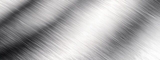 A Smooth, Shimmering Surface of Brushed Metal in Silver Tones, Highlighting the Intricate Texture and Reflective Quality of the Material