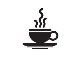 Hot Coffee Cup silhouette vector illustration