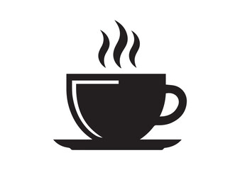 Hot Coffee Cup silhouette vector illustration