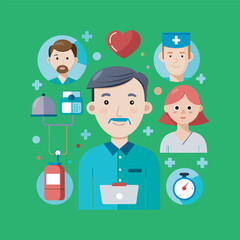 A patient illustrations vector file