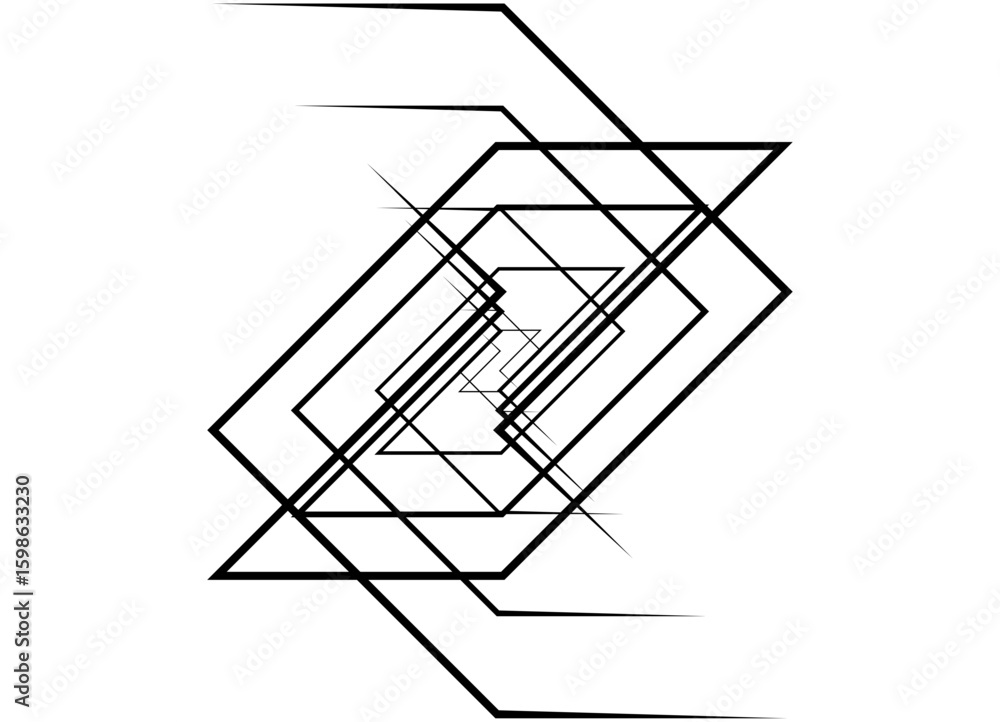 Poster vector arrows in different directions. abstract pattern of thin black lines on a white background. d
