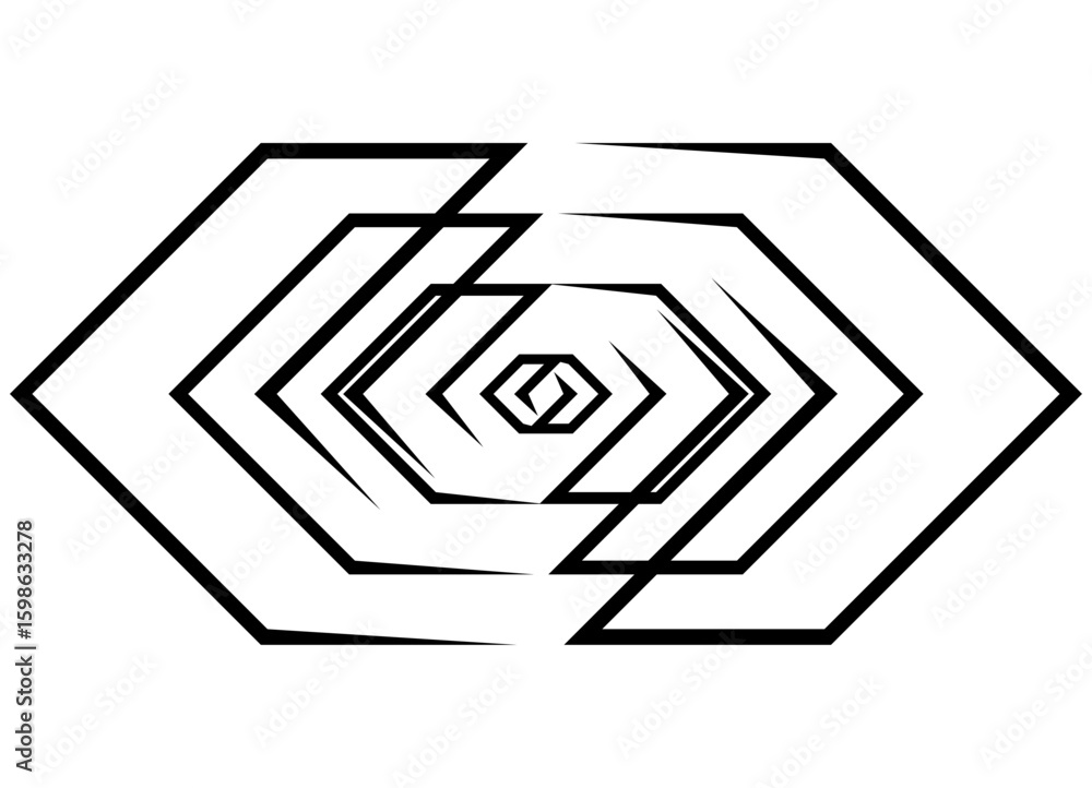 Poster arrows in different directions. abstract vector pattern of thin black lines on a white background. u
