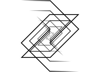 Vector arrows in different directions. Abstract pattern of thin black lines on a white background. Design element for covers, advertising, web design, video, reels. Dynamic Vector background. Directi