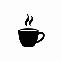 Obraz premium Hot Coffee Mug Icon Simple, Clean Design