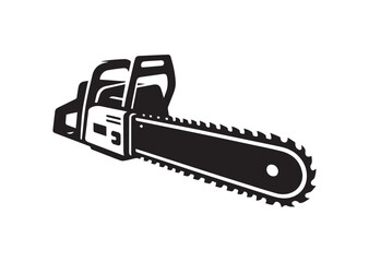 Chainsaw silhouette vector illustration