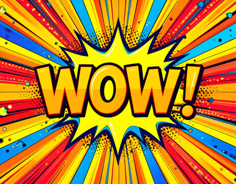 Wow Comic Book Burst Effect.