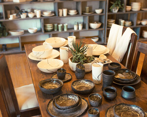 modern dining table setup