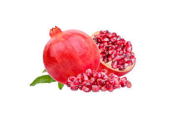 pomegranate isolated on white background
