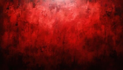 Obraz premium Abstract crimson background featuring dark grunge and watercolor paint strokes. Textured surface conveys intense emotion like passion, anger, or danger with vibrant energy and bold drama.