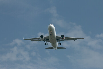 Low angle view of commercial Airplane