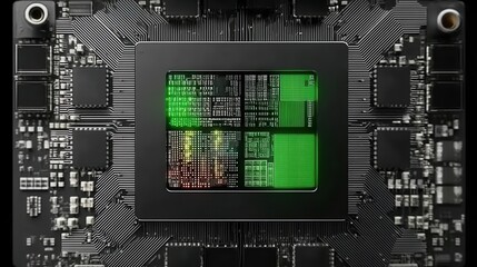 The H20 chip, manufactured in the United States and approved for export to China. High-performance computing hardware designed for AI and data analytics tasks.