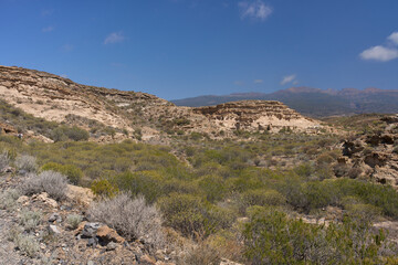 Los Derriscaderos rugged ravine landscape
