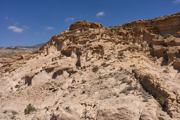 Fototapeta premium Los Derriscaderos rugged ravine landscape