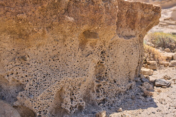 Porous volcanic tuff formation