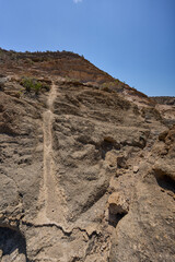 Los Derriscaderos rugged ravine landscape