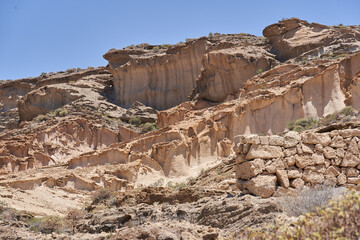 Los Derriscaderos rugged ravine landscape