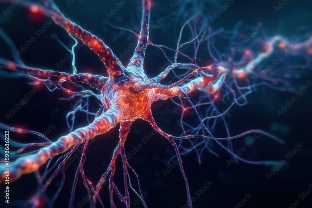 Poster exploring the intricate network of neuronal connections within the human brain