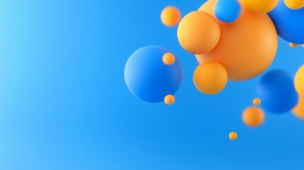 Colorful sphere in blue background